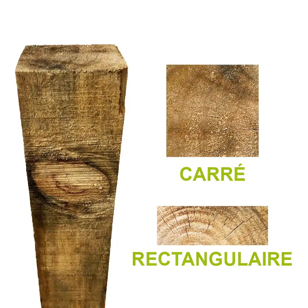 Poteau - Chevron en pin