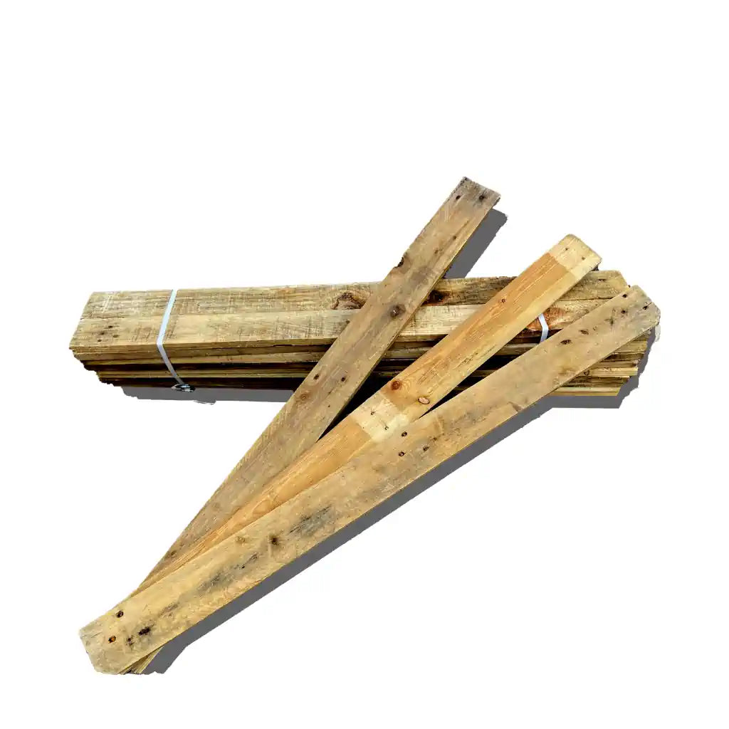 Lot de 20 planches de palettes - 114 à 120 cm - Largeur 6 à 7 cm