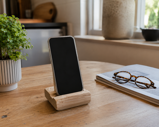 Support en bois pour téléphone & tablette