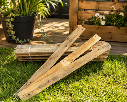 Lot de 20 planches de palettes - 114 à 120 cm - Largeur 6 à 7 cm