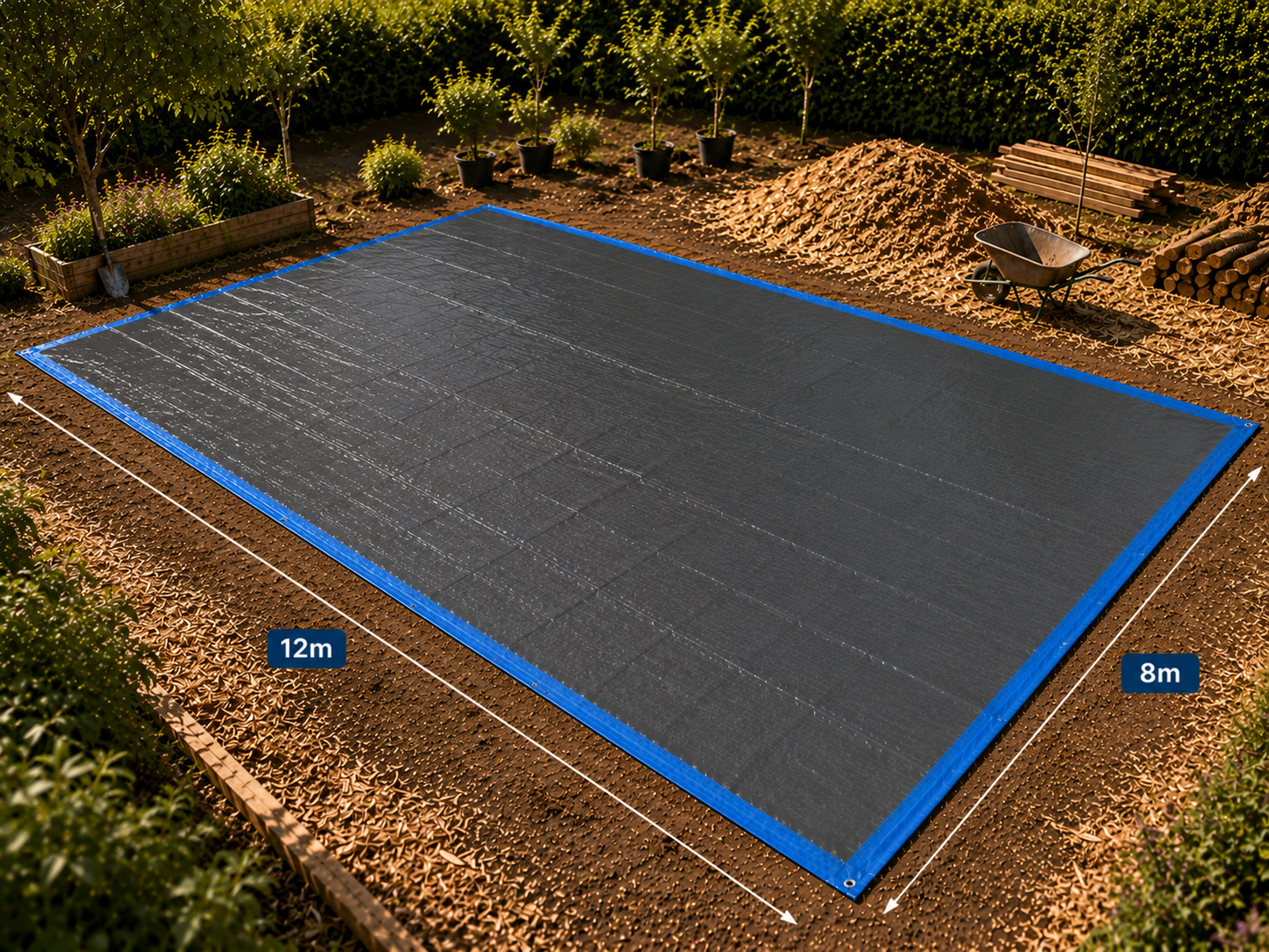 Bâche Standard 08x12 Bleu Royal 73g/m²